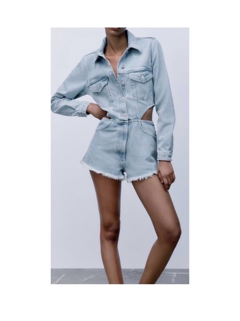 Denim Jeans - Zara Label Close-up